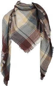 img 4 attached to VIVIAN VINCENT Womens Blanket Oversized Women's Accessories in Scarves & Wraps