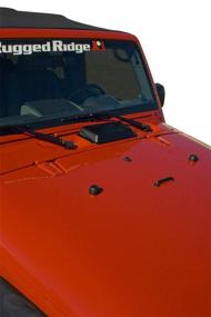 img 1 attached to 🚙 Rugged Ridge 11352.12 Cowl Vent Scoop, Black for 98-18 Jeep Wrangler TJ/JK - High-Quality Exterior Enhancer