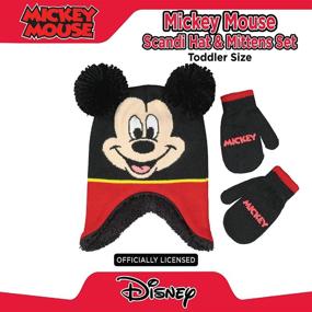 img 2 attached to ❄️ Disney Toddler Winter Beanie and Mittens Set - Boys' Cold Weather Accessories