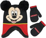 ❄️ disney toddler winter beanie and mittens set - boys' cold weather accessories logo