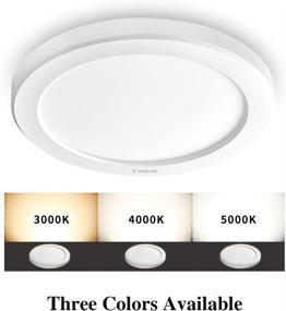 img 2 attached to 💡 Youtob LED Ceiling Light Flush Mount: Adjustable 3 Colors, 15W 1500lm Round Fixture for Kitchens, Closets, Hallways, Bedrooms - (3000k/4000k/5000k White)