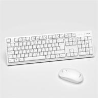 aikun wireless keyboard and mouse combo - 2.4ghz thin profile keyboard with sleek mouse, 104 floating chocolate buttons, long battery life, plug-and-forget nano receiver (bx251-white) logo