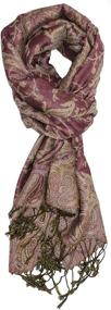 img 2 attached to 🧣 Ted & Jack Luxe Classic Paisley Reversible Pashmina: Elevate Your Style with this Versatile Accessory