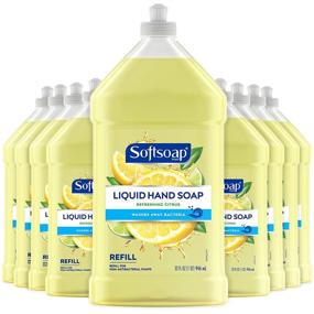 img 4 attached to 🧴 Восстанавливающая жидкая заправка для рук "Softsoap" в большом объеме: освежающий цитрус - 32 жидких унции (упаковка из 9)