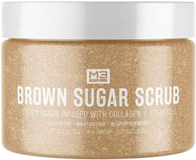 img 4 attached to 🌸 M3 Naturals Brown Sugar Body Scrub Souffle: Collagen & Stem Cell Infused Exfoliator for Acne Scars, Cellulite & Stretch Marks - 12oz