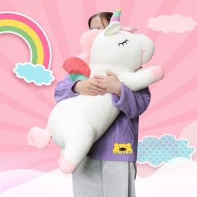 img 1 attached to 🦄 AIXINI Pink Unicorn Stuffed Animal Plush Toy: Soft 11.8 Inch Unicorn Pillow Doll - Perfect Gift for Kids, Babies, Birthdays, and Home Décor!