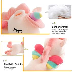 img 3 attached to 🦄 AIXINI Pink Unicorn Stuffed Animal Plush Toy: Soft 11.8 Inch Unicorn Pillow Doll - Perfect Gift for Kids, Babies, Birthdays, and Home Décor!