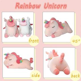 img 2 attached to 🦄 AIXINI Pink Unicorn Stuffed Animal Plush Toy: Soft 11.8 Inch Unicorn Pillow Doll - Perfect Gift for Kids, Babies, Birthdays, and Home Décor!