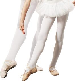 img 4 attached to 🩰 Move Dance Girls Dance Tights: Elastic Ballet Footed Tight for Kids, Ultra Soft Pro Dance Sockings (3-12 Years)