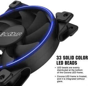 img 2 attached to 💙 PC Cooler 120mm Fan Moonlight Series, LED Blue Computer Case Fan - Quiet Dual Light Loop Fan for PC Cases, CPU Coolers, Radiators System