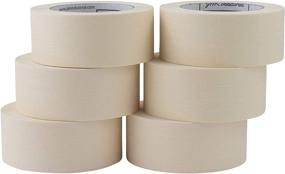img 4 attached to 🎨 JAK Industrial 6 Rolls - 2 Inch Masking Tape: Top-Quality for General Purpose & Painting - 60 Yards per Roll
