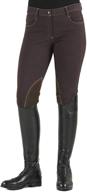 ovation euro melange full seat grey breeches for women logo