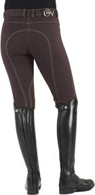 img 2 attached to OVATION Euro Melange Full Seat Grey Breeches for Women