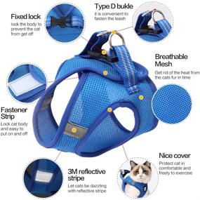 img 2 attached to LIANZIMAU Cat Harness Leash Straps: Soft, Comfortable Walking Jacket with Escape-Proof Design and Running Cushioning for Puppies - Cationic Fabric