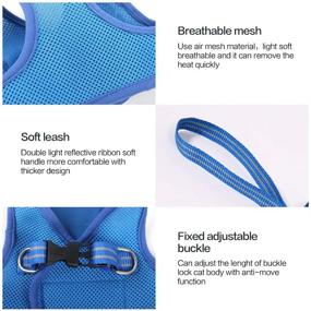 img 1 attached to LIANZIMAU Cat Harness Leash Straps: Soft, Comfortable Walking Jacket with Escape-Proof Design and Running Cushioning for Puppies - Cationic Fabric