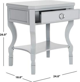 img 1 attached to Safavieh Alaia Grey Nightstand with 1 Drawer