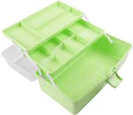 📦 shopwithgreen 13.2'' three-layer storage box with tray: portable and multipurpose organizer for art craft, cosmetics, and school supplies (green) logo