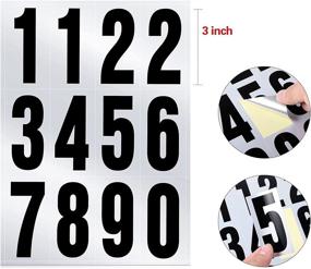 img 3 attached to 📪 96-Piece Vinyl Mailbox Number Stickers: Industrial Hardware Set of 8