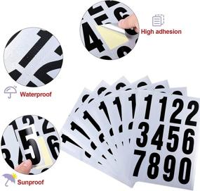img 2 attached to 📪 96-Piece Vinyl Mailbox Number Stickers: Industrial Hardware Set of 8
