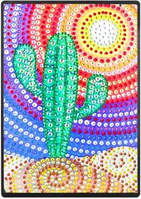 img 4 attached to 🌵 Diamond Painting Cover Notebook: Create Your Unique Cactus-themed Diamond Art Diary Book – A5 Ruled Journal with 108 Pages/54 Sheets