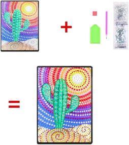 img 3 attached to 🌵 Diamond Painting Cover Notebook: Create Your Unique Cactus-themed Diamond Art Diary Book – A5 Ruled Journal with 108 Pages/54 Sheets