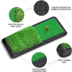 img 1 attached to 🏌️ ELLOLLA Golf Practice Hitting Net with Turf Mat, Golf Balls Target Chipping Holes, Ball Swing Training, Cutting Golf Practice - Great Gift for Dad, Mom, Husband, Women, Kids - Indoors and Outdoors