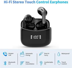 img 3 attached to Wireless Bluetooth Cancelling Earphones Waterproof Headphones