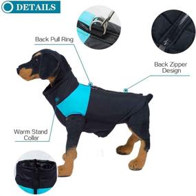 img 2 attached to VeMee Dog Coat Vest: Windproof Warm Dog Clothes for Extra Large Dogs, Perfect for Cold Weather Outdoor Protection - Plus Size Down Jacket (S, Navy Blue)