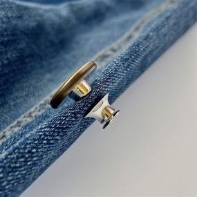 img 1 attached to 👖 15 Pcs Metal Button Pins for Jeans, Instant Install Replacement Jean Buttons 17mm, Heavy Duty No Sew Buttons Kit with Various Styles for Jeans Pants Skinny Jeggings - No Tools Needed