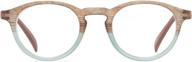 👓 icu eyewear - laredo aqua/woodgrain readers - +2.25 strength (73446005) logo