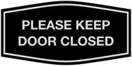 signs bylita fancy please keep door closed sign (black/silver) - medium logo