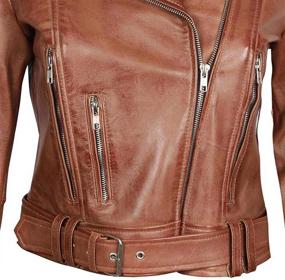 img 2 attached to 🏾 Decrum Women's Leather Jacket for Black Women - Stylish Clothing