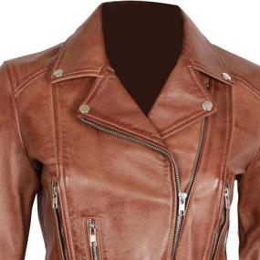 img 3 attached to 🏾 Decrum Women's Leather Jacket for Black Women - Stylish Clothing