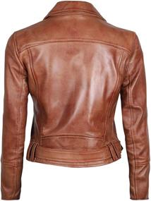 img 1 attached to 🏾 Decrum Women's Leather Jacket for Black Women - Stylish Clothing
