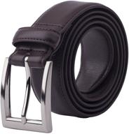 gelante classic black dress leather men's belt - xxl size - g2064 logo