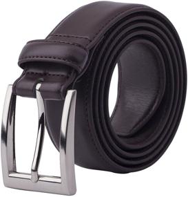 img 4 attached to Gelante Classic Black Dress Leather Men's Belt - XXL Size - G2064