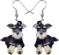 🐾 schnauzer lover's delight: duowei acrylic schnauzer earrings for girls' jewelry collection logo