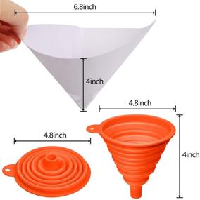 img 3 attached to 🖌️ JANYUN 300 Pcs Nylon Mesh Paint Strainer Filters with Silicone Funnel Filters (1)