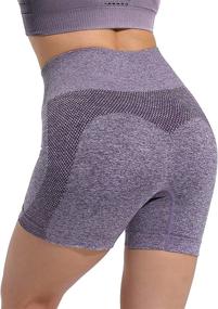 img 4 attached to CHRLEISURE Waisted Seamless Exercise Compression Sports & Fitness