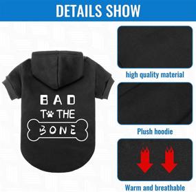 img 2 attached to 🐶 Bad to the Bone: Exclusive Black Dog Hoodies - Winter Coats for Cold Protection and Warmth