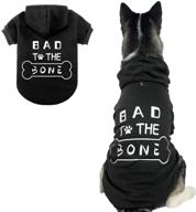 🐶 bad to the bone: exclusive black dog hoodies - winter coats for cold protection and warmth logo