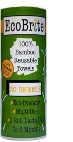 img 4 attached to 🧻 Machine Washable Bamboo Towels - Reusable & Heavy-Duty Paper Towels - Ideal for Swedish Dishcloths, Kitchen Towels, Cleaning Towels & More - 30 Sheets per Roll, Up to 6 Months Lasting