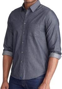 img 4 attached to Regular Chambray Button Casablanca by UNTUCKit