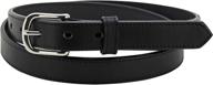 👔 stylish and durable mens black leather belt stitched: find your perfect fit logo