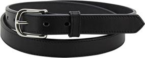 img 4 attached to 👔 Stylish and Durable Mens Black Leather Belt Stitched: Find Your Perfect Fit