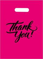 infinitepack 100 pieces dark pink thank you merchandise bags 9x12 logo