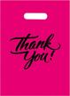 infinitepack 100 pieces dark pink thank you merchandise bags 9x12 logo