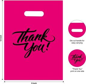 img 3 attached to InfinitePack 100 Pieces Dark Pink Thank You Merchandise Bags 9X12