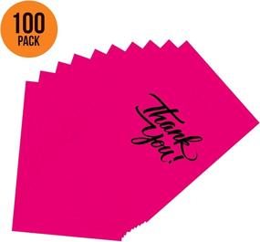 img 2 attached to InfinitePack 100 Pieces Dark Pink Thank You Merchandise Bags 9X12