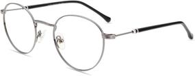 img 4 attached to Firmoo Eyeglasses Lightweight Eyestrain Sliver Black
